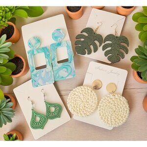 Set Of 4 Pairs of Unique Earrings (SKU#3072)